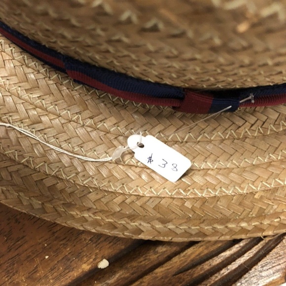 Men,Ny Fedora hat with ribbon, size L, Beige,straw style.! - Picture 5 of 9